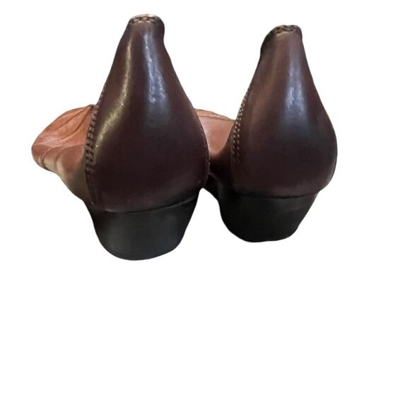 Pikolinos Gandia Cuero Pleated Square Toed Leather Slip On Low Heels Brown 36 - Picture 6 of 9